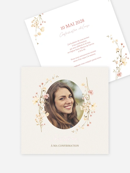 Invitation Confirmation Promesse fleurie