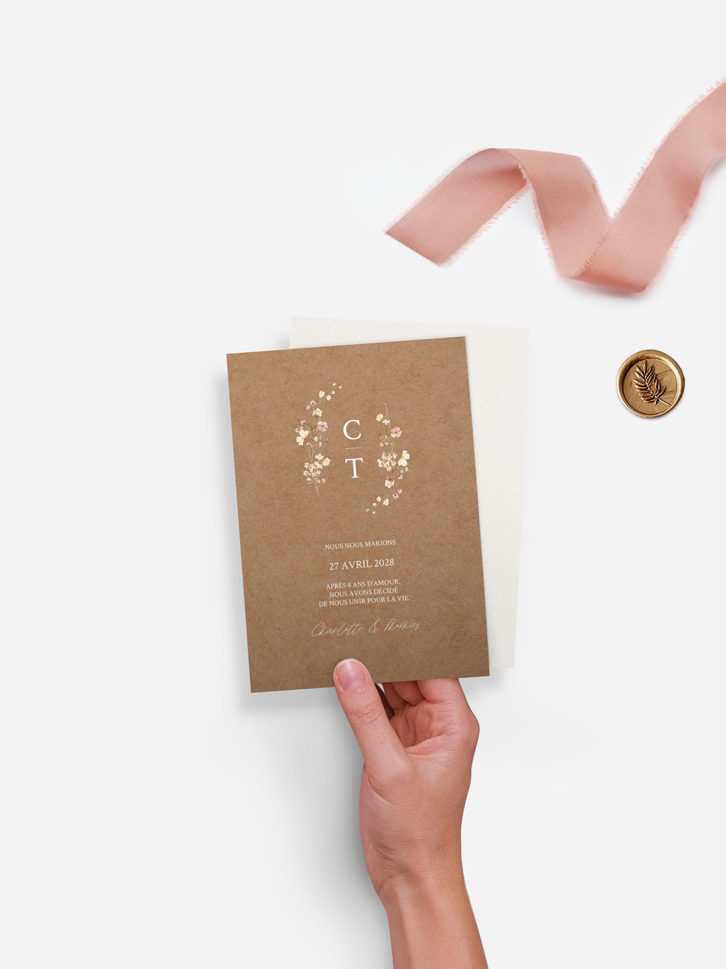 Faire-part de mariage Promesse fleurie