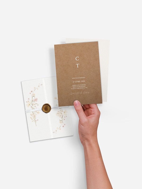 Faire-part de mariage Promesse fleurie