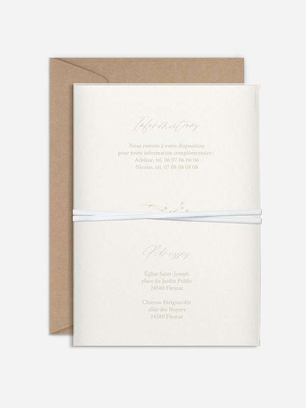 Faire-part de mariage Promesse fleurie