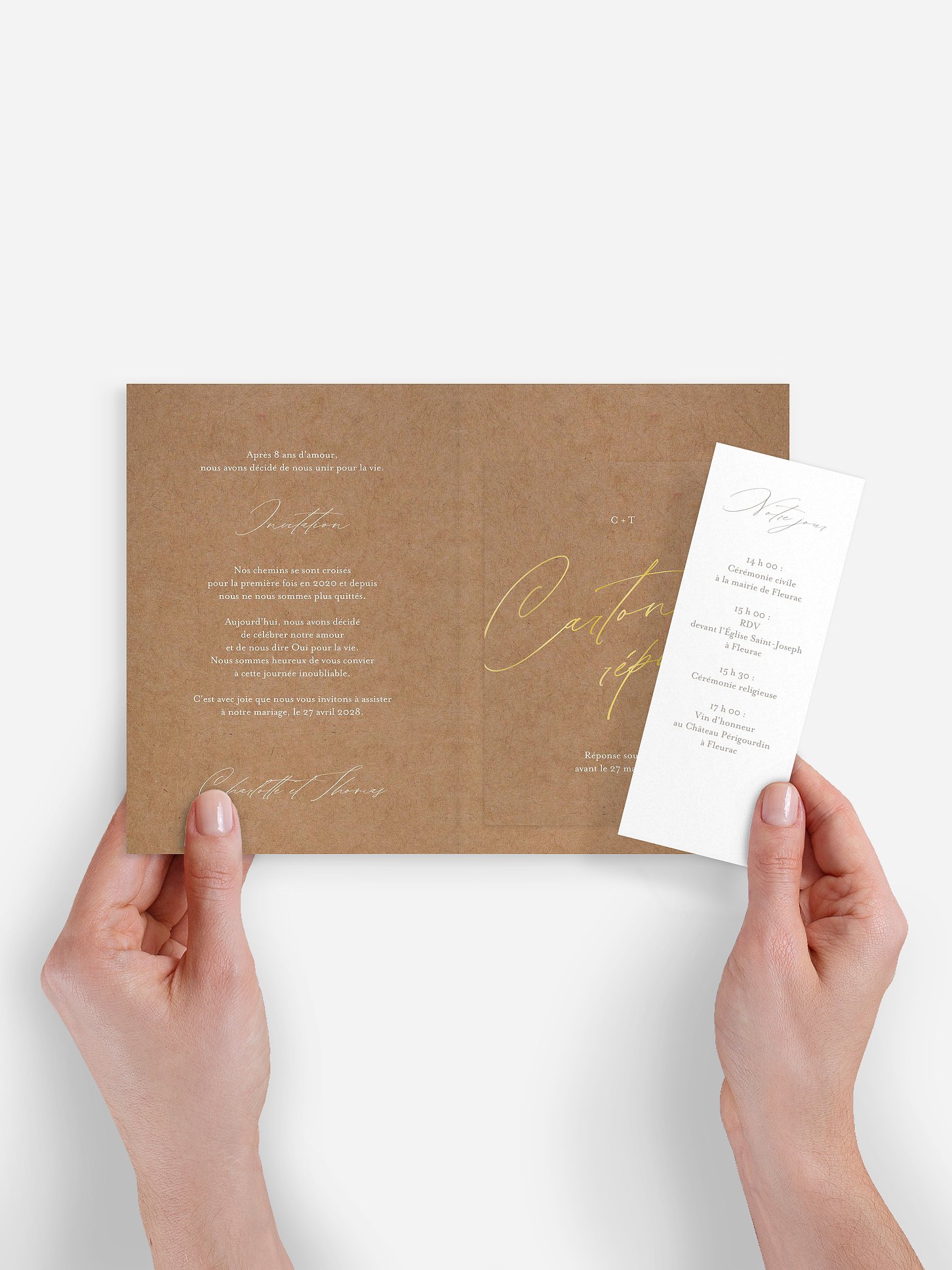 Faire-part de mariage Oui élégant