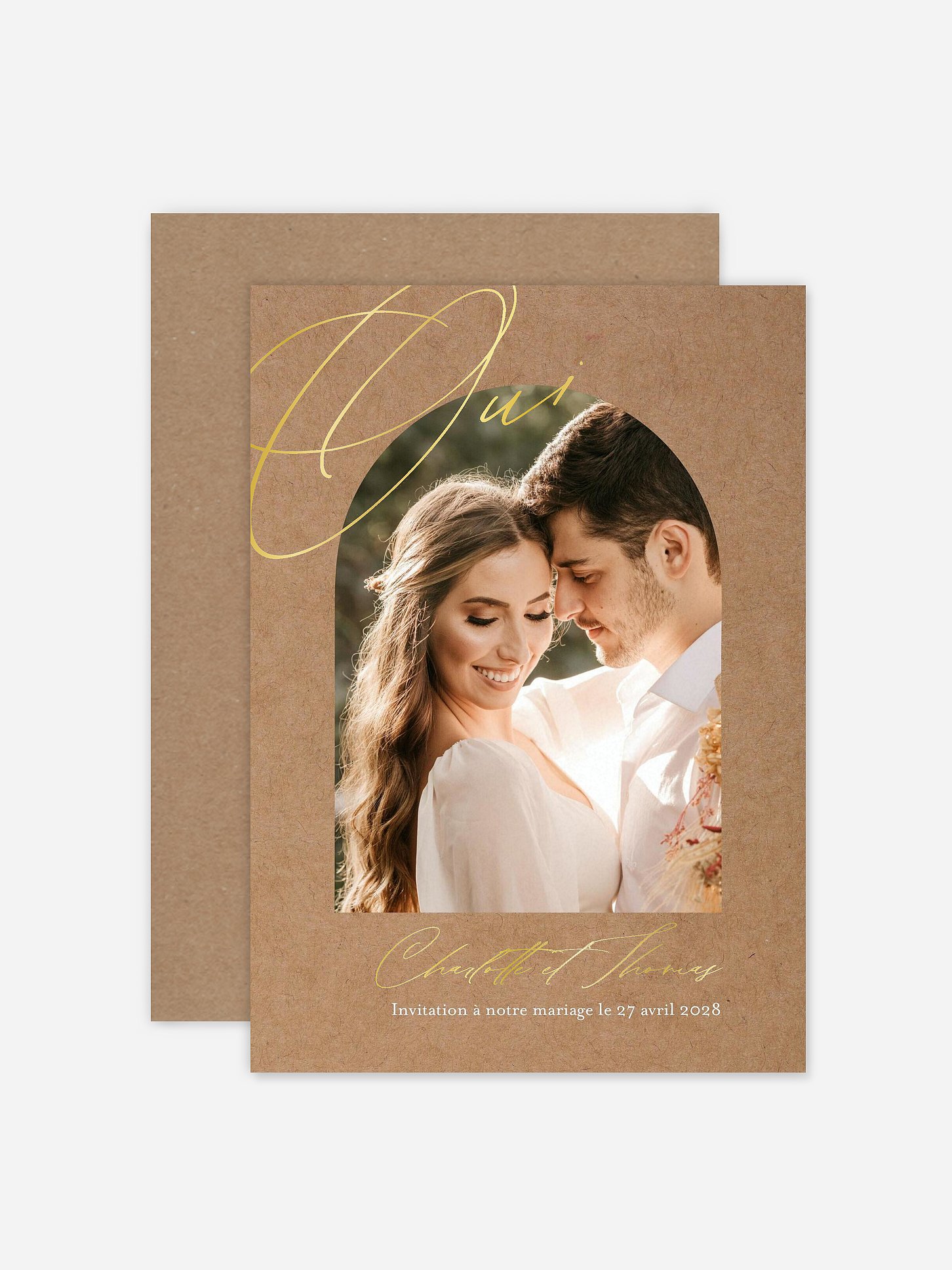 Faire-part de mariage Oui élégant