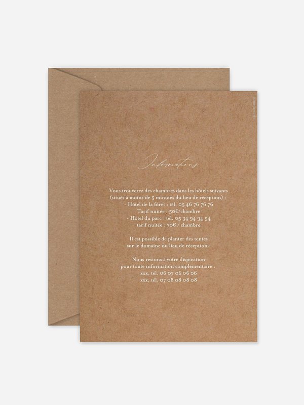 Faire-part de mariage Oui élégant