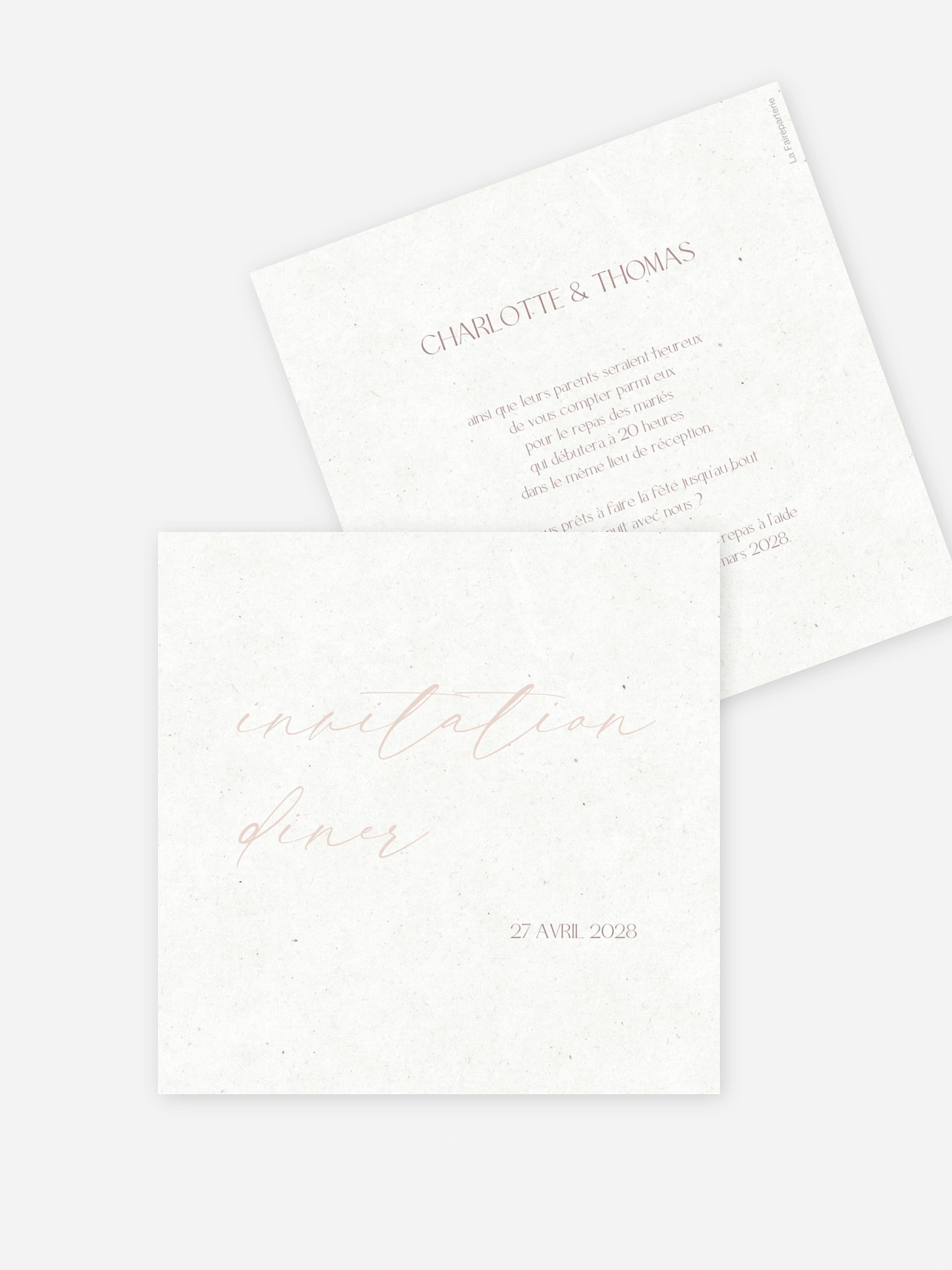 Carton d'invitation Notre Oui