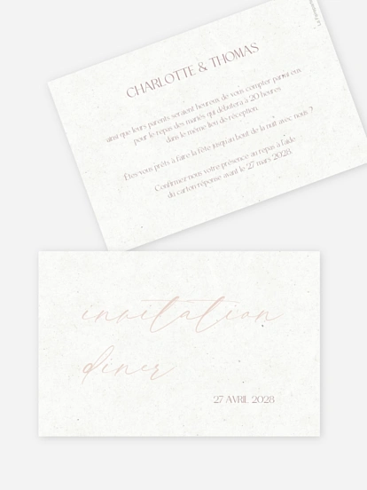Carton d'invitation Notre Oui