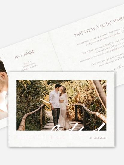 Faire-part de mariage Notre Oui