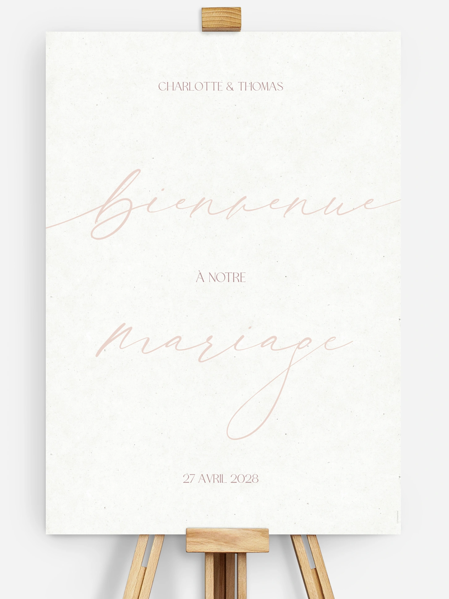 Poster bienvenue mariage Notre Oui
