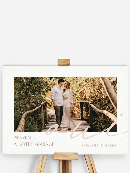 Poster bienvenue mariage Notre Oui