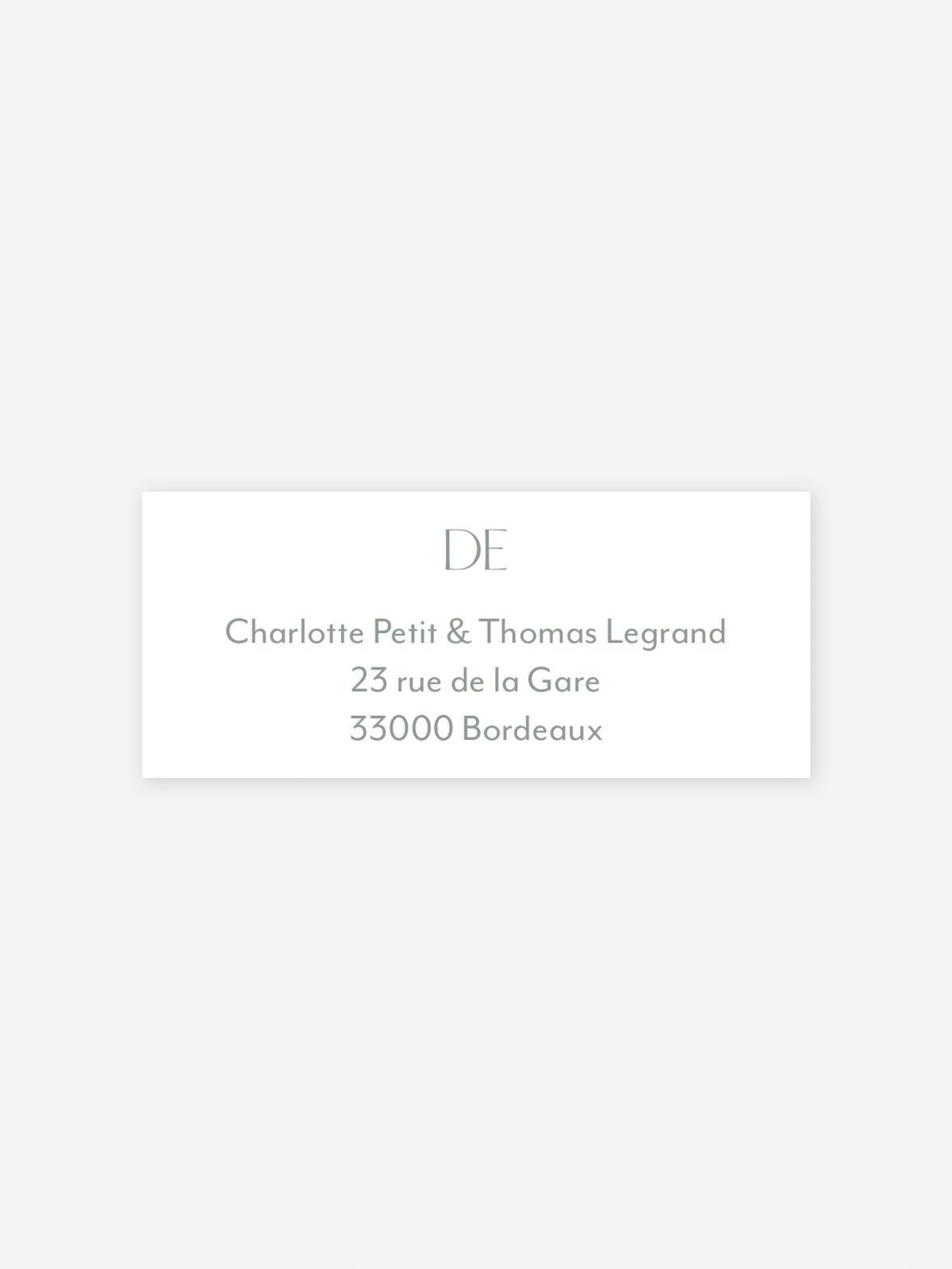 Étiquette expéditeur mariage The Big Day
