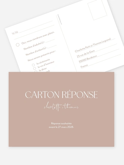 Carton réponse The Big Day