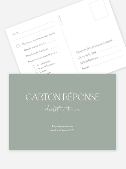 Carton réponse The Big Day