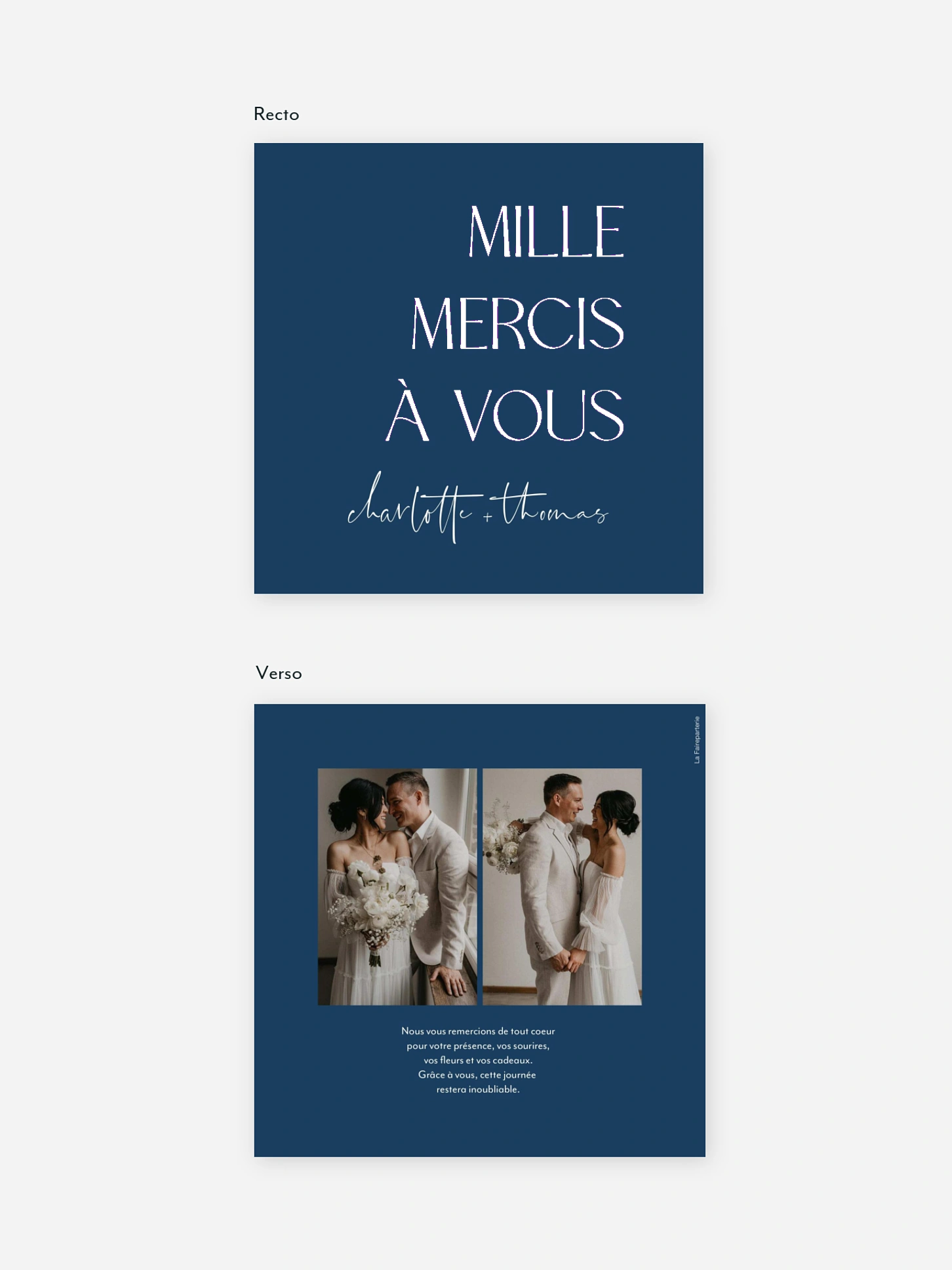 Carte de remerciements The Big Day