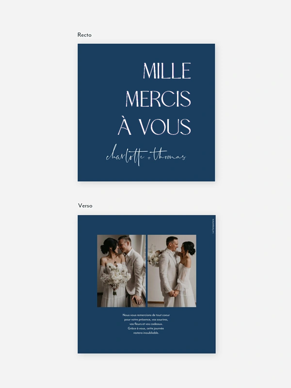 Carte de remerciements The Big Day