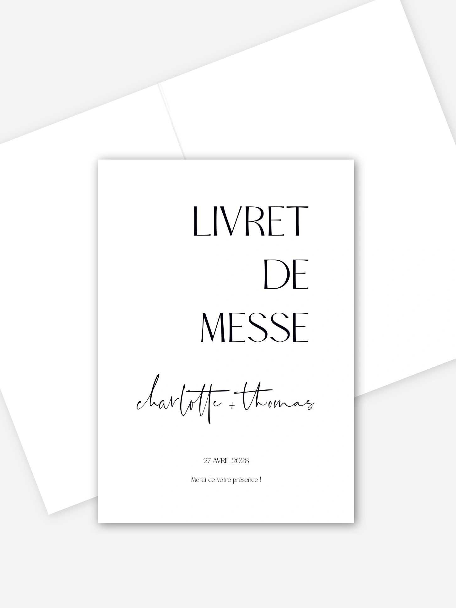 Livret de messe mariage The Big Day