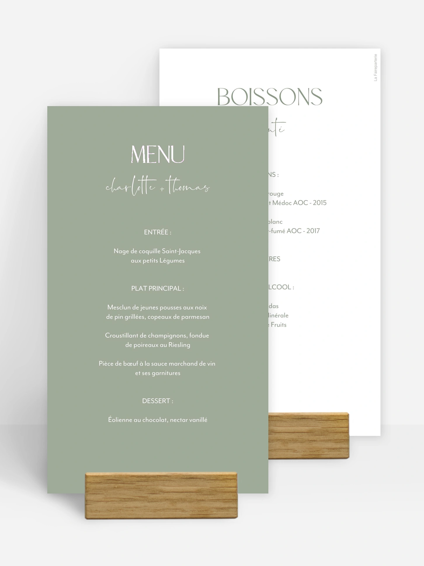 Menu mariage The Big Day