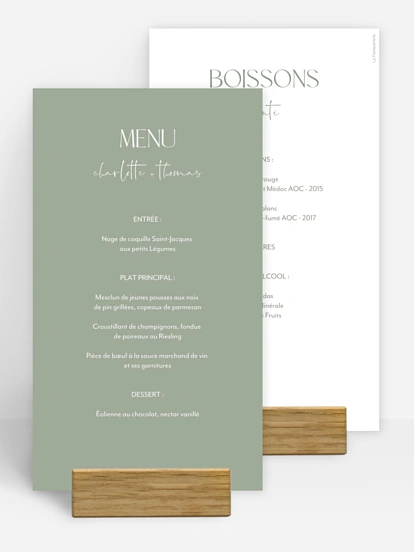 Menu mariage The Big Day