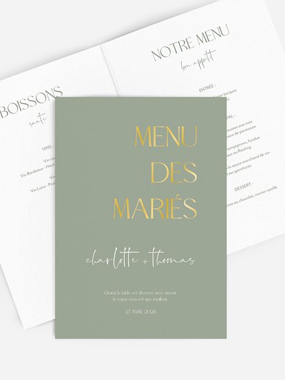 Menu mariage The Big Day