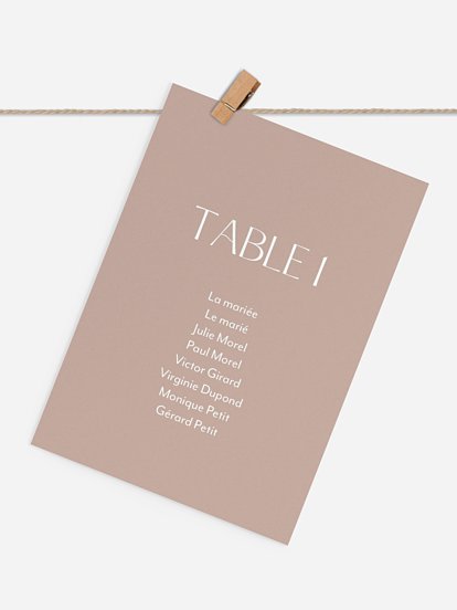 Cartons plan de table mariage The Big Day