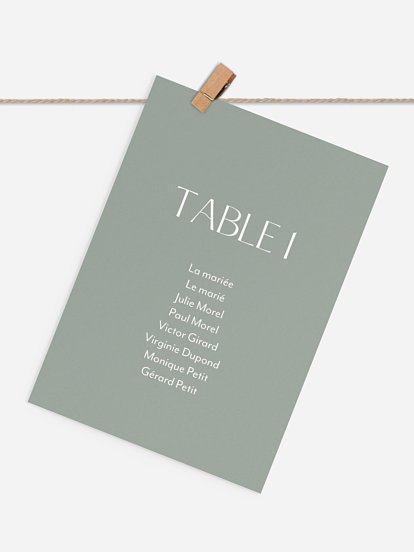 Cartons plan de table mariage The Big Day
