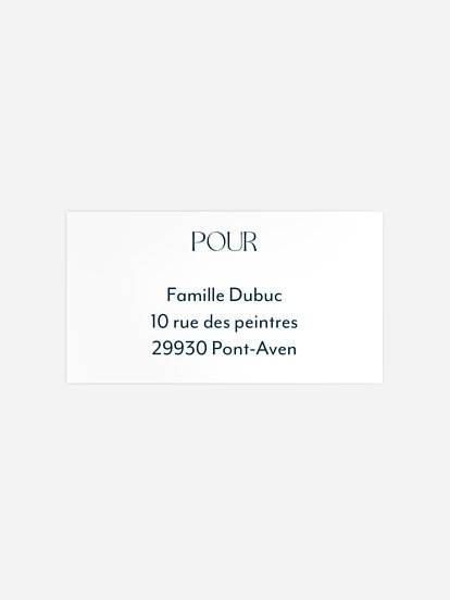 Étiquette destinataire mariage The Big Day