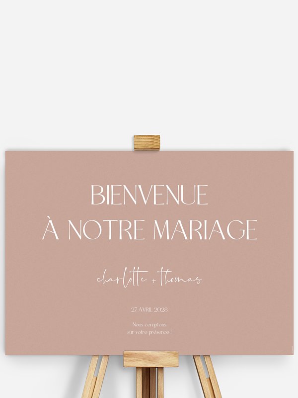 Poster bienvenue mariage The Big Day