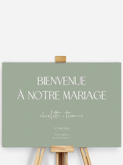 Poster bienvenue mariage The Big Day