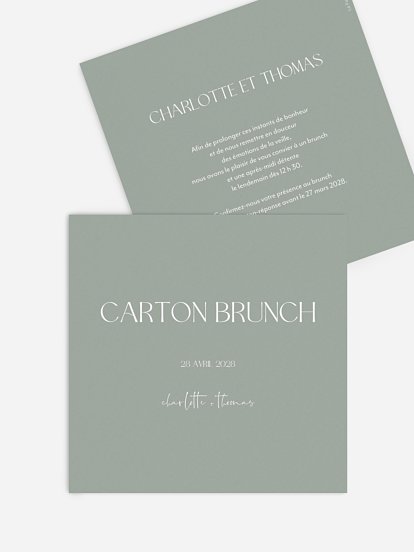Carte brunch The Big Day