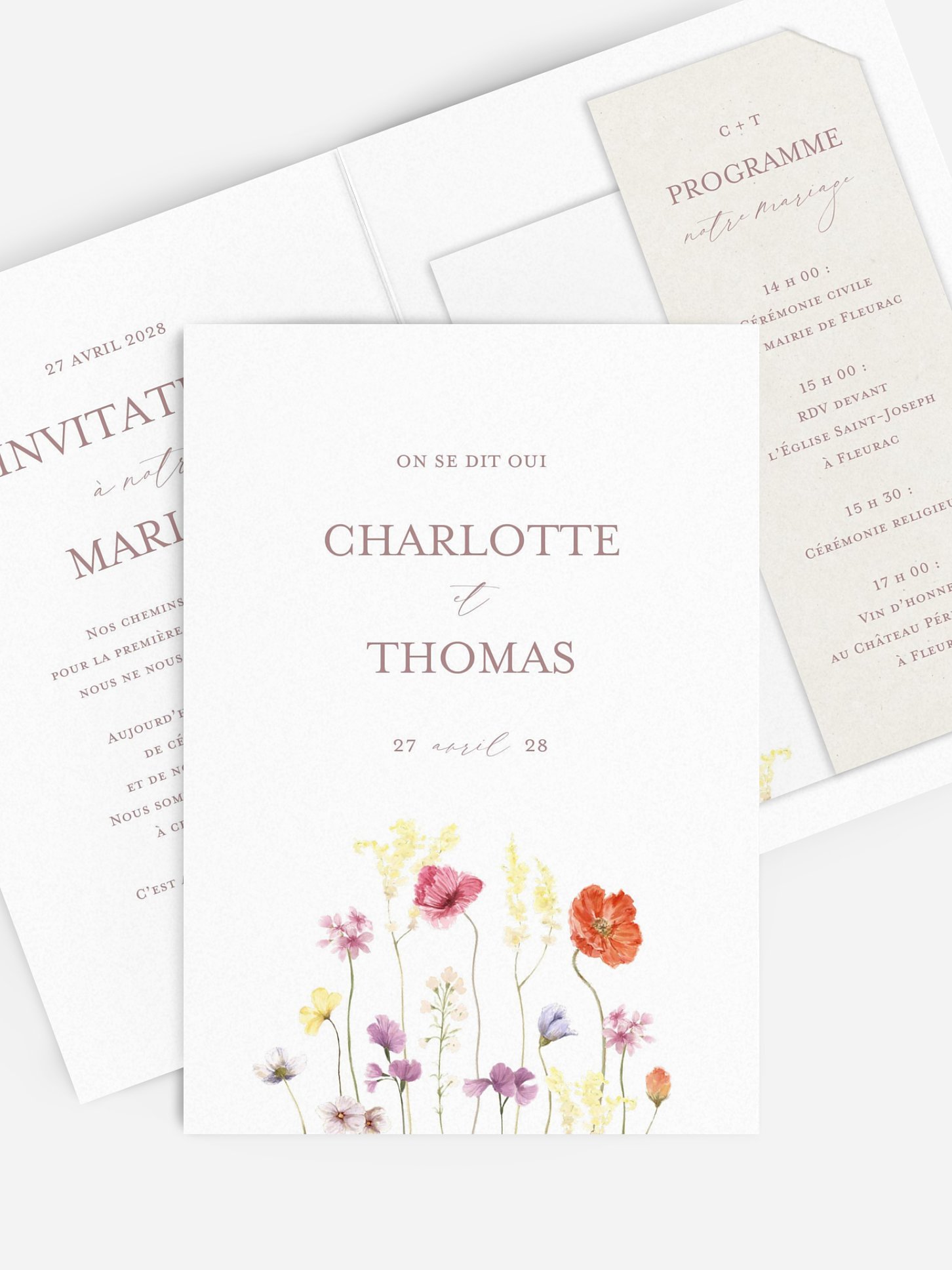 Faire-part de mariage Jardin contemporain