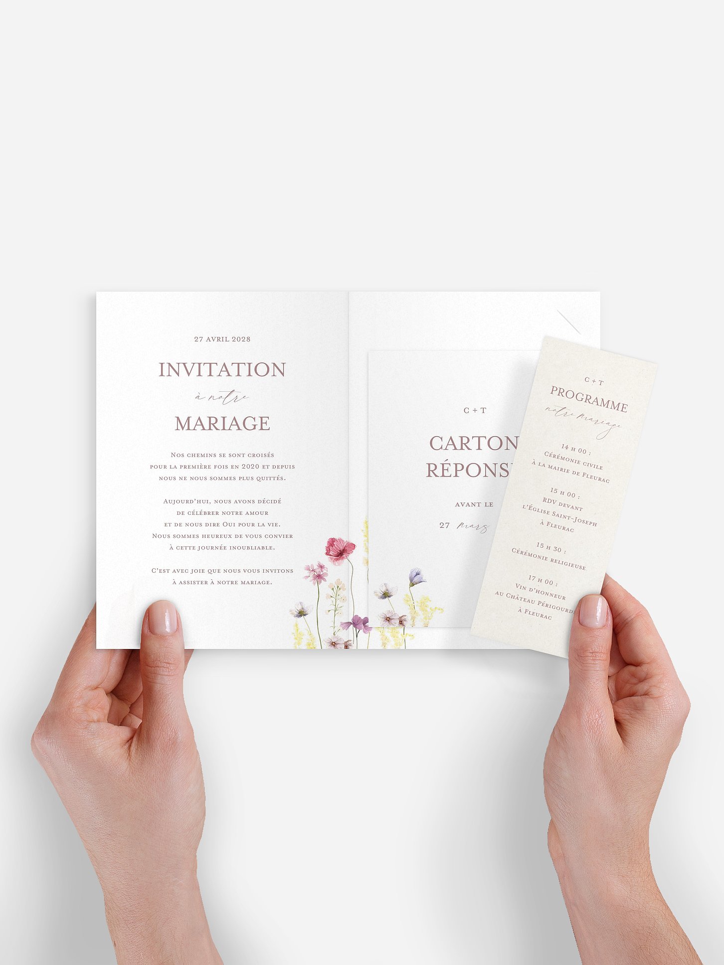 Faire-part de mariage Jardin contemporain