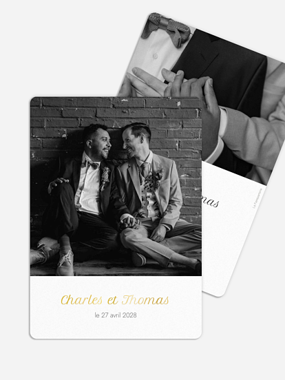 Carte de remerciements Simplicité chic