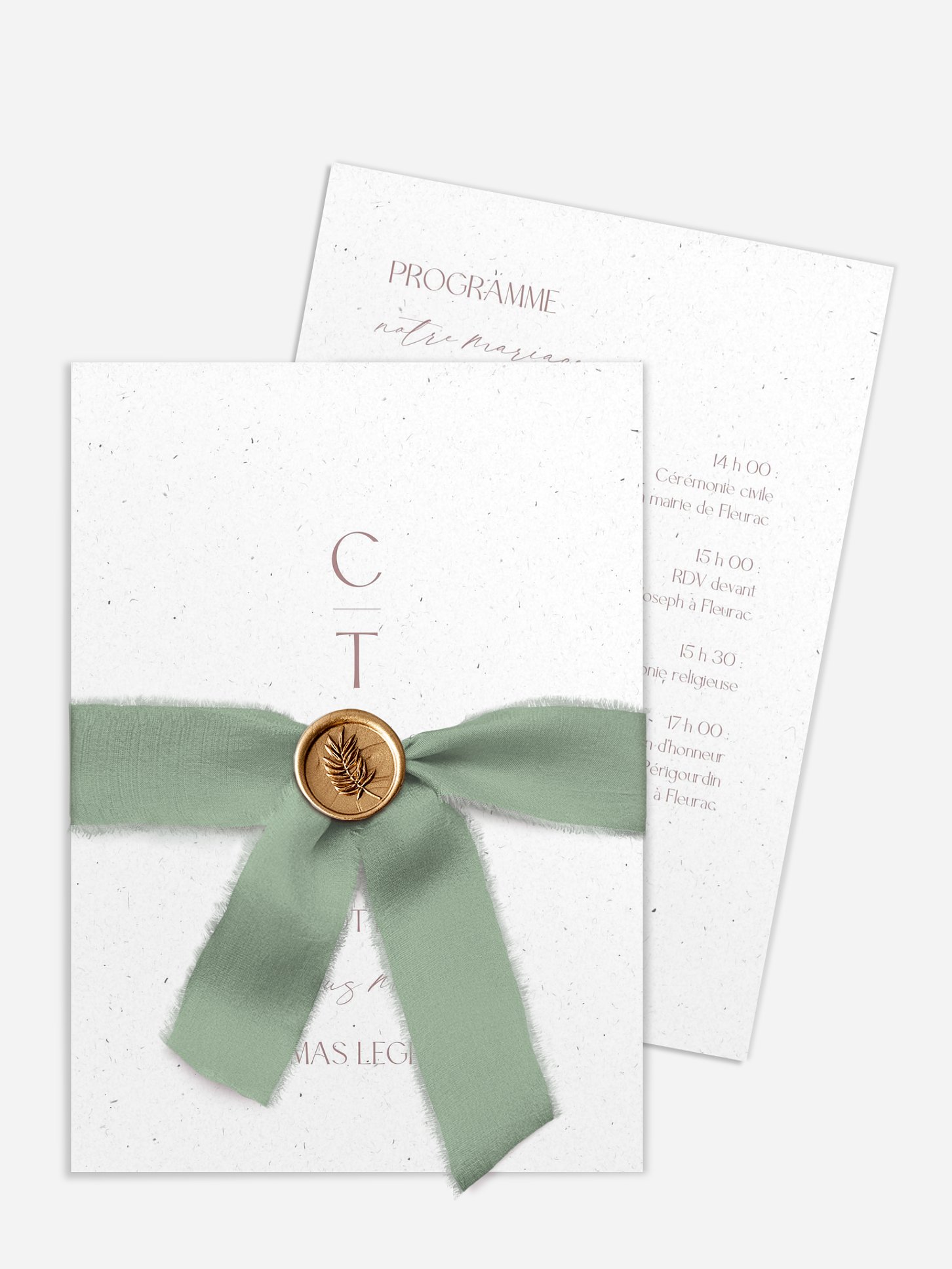Faire-part de mariage Love Initials