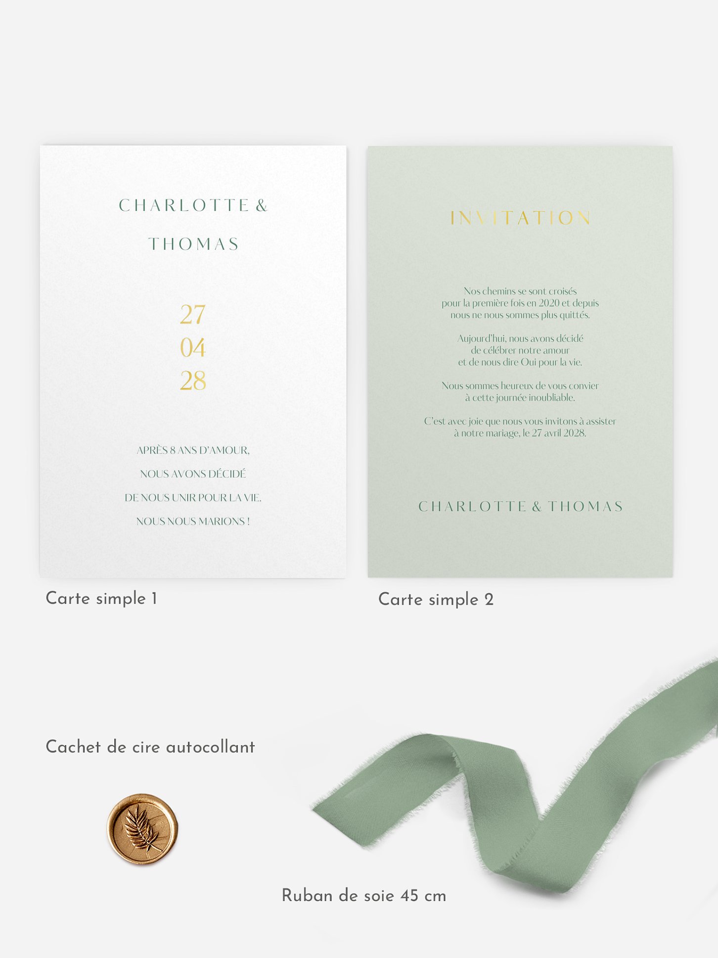 Faire-part de mariage Chic intemporel