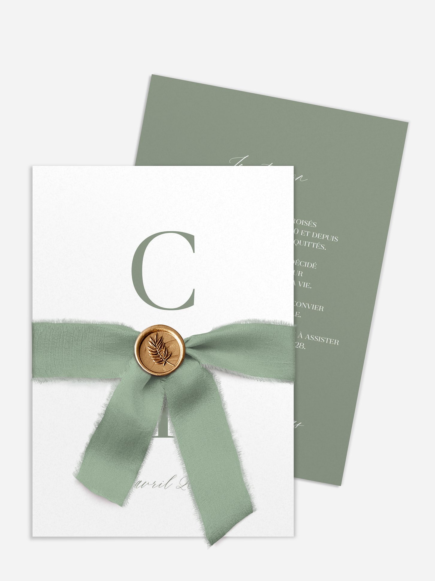 Faire-part de mariage Initials élégantes
