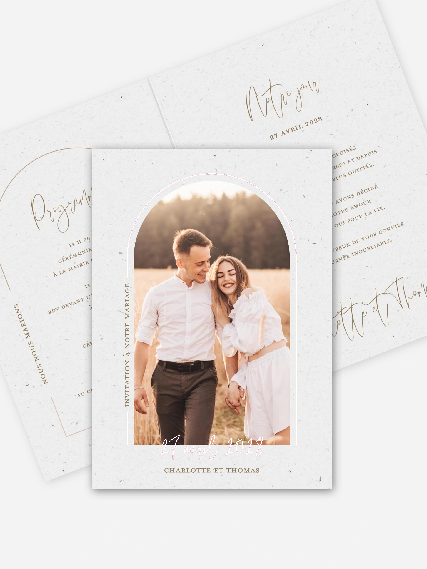 Faire-part de mariage Amour moderne