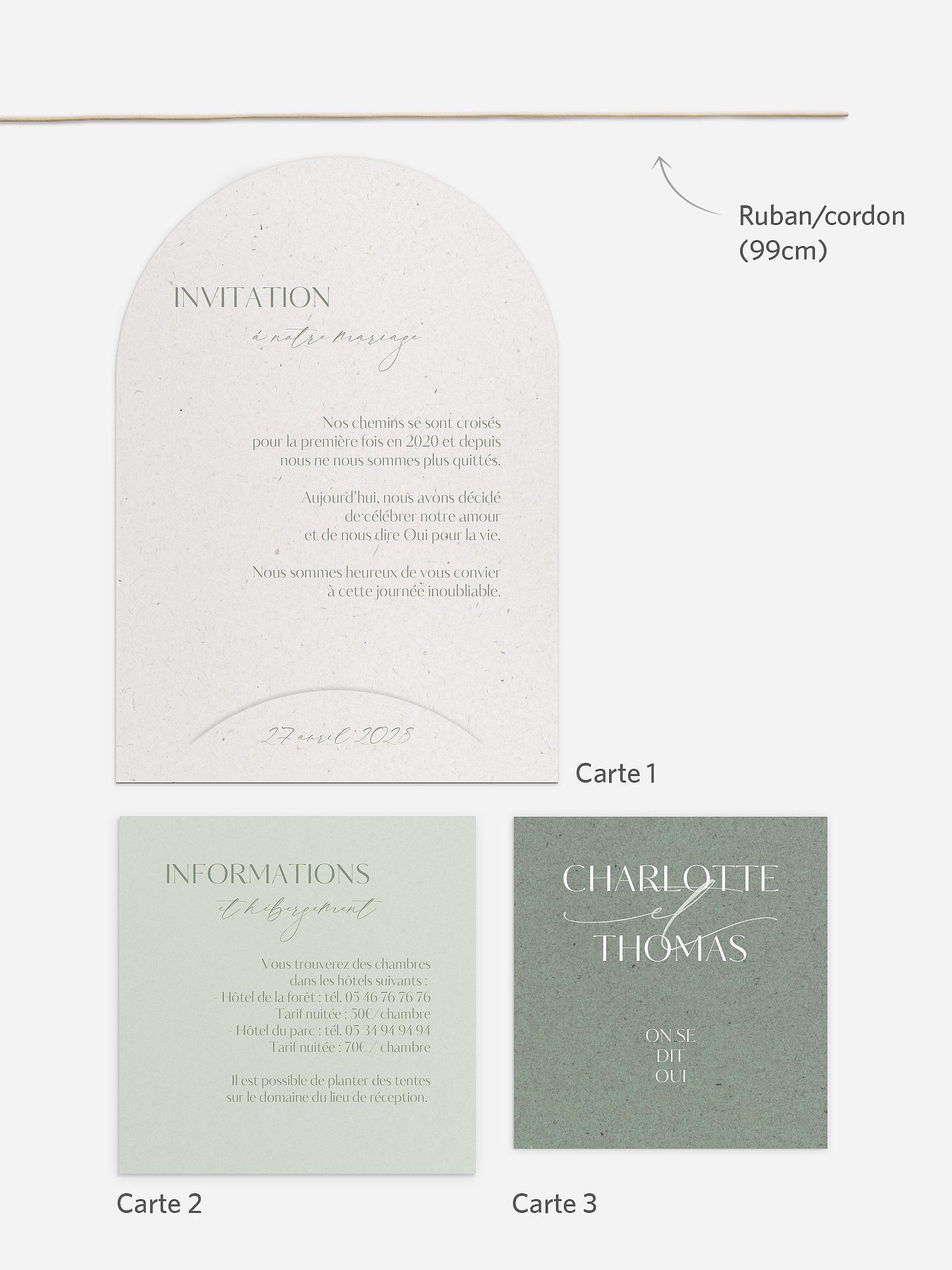 Faire-part de mariage Romance Letters