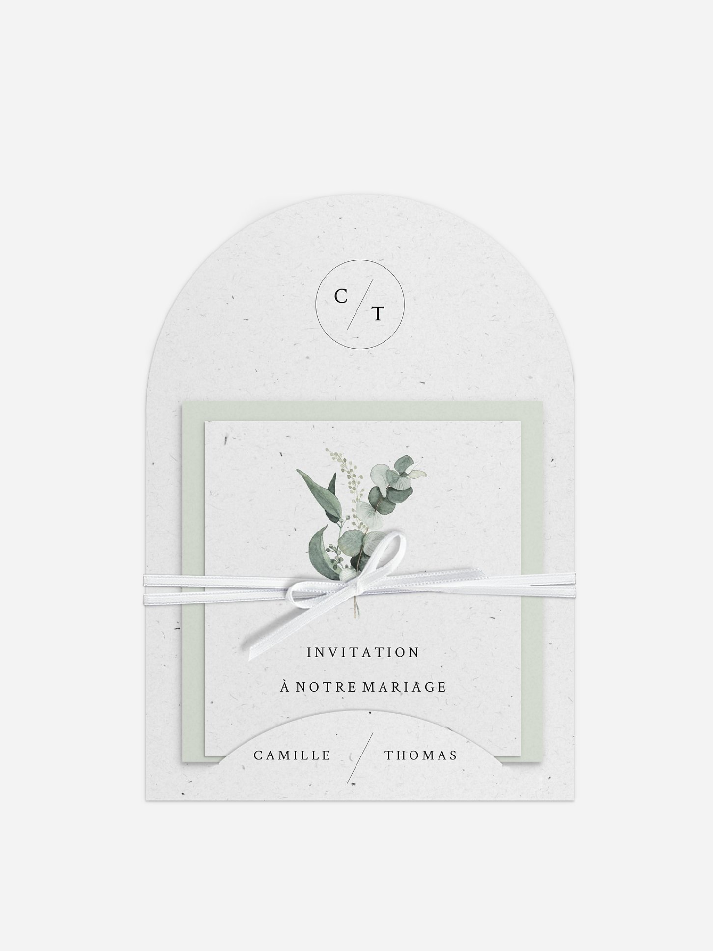 Faire-part de mariage Scandi Eucalyptus