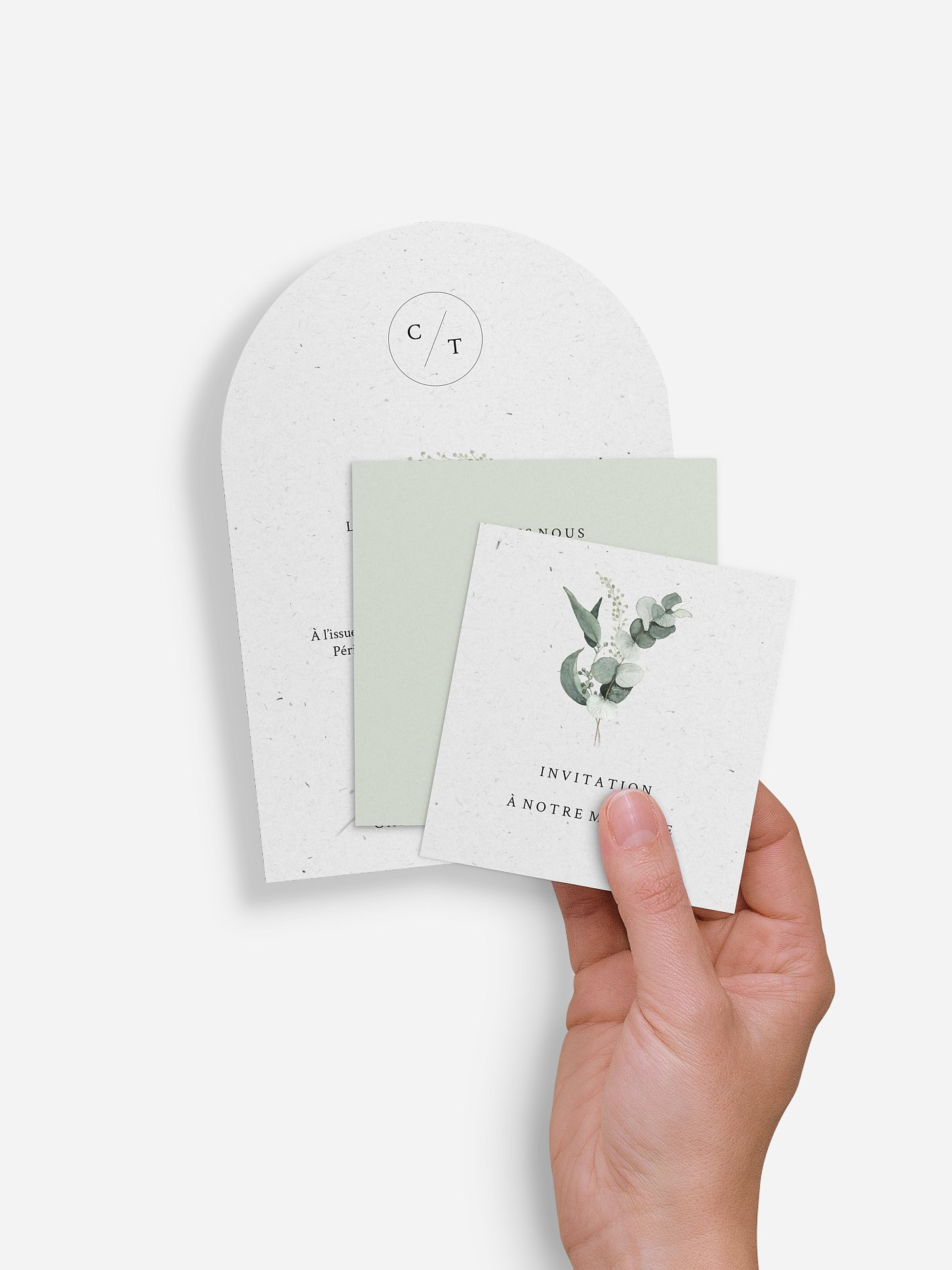 Faire-part de mariage Scandi Eucalyptus