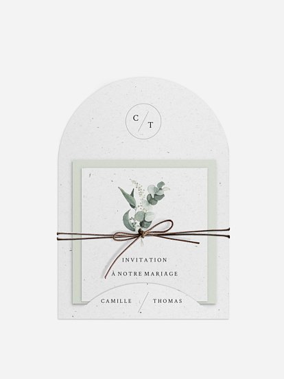 Faire-part de mariage Scandi Eucalyptus
