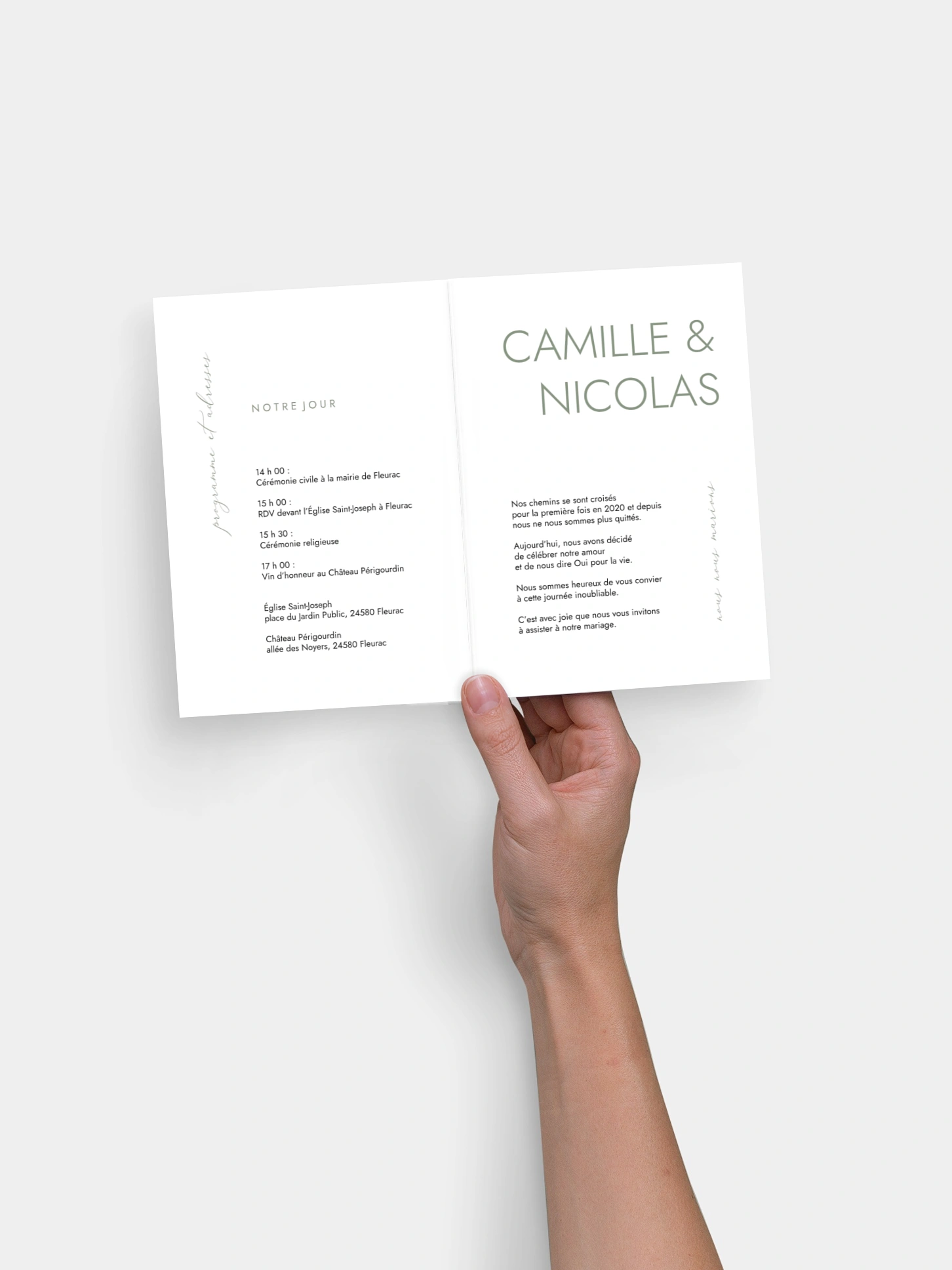 Faire-part de mariage Amour moderne