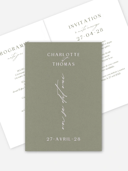 Faire-part de mariage Amore mio