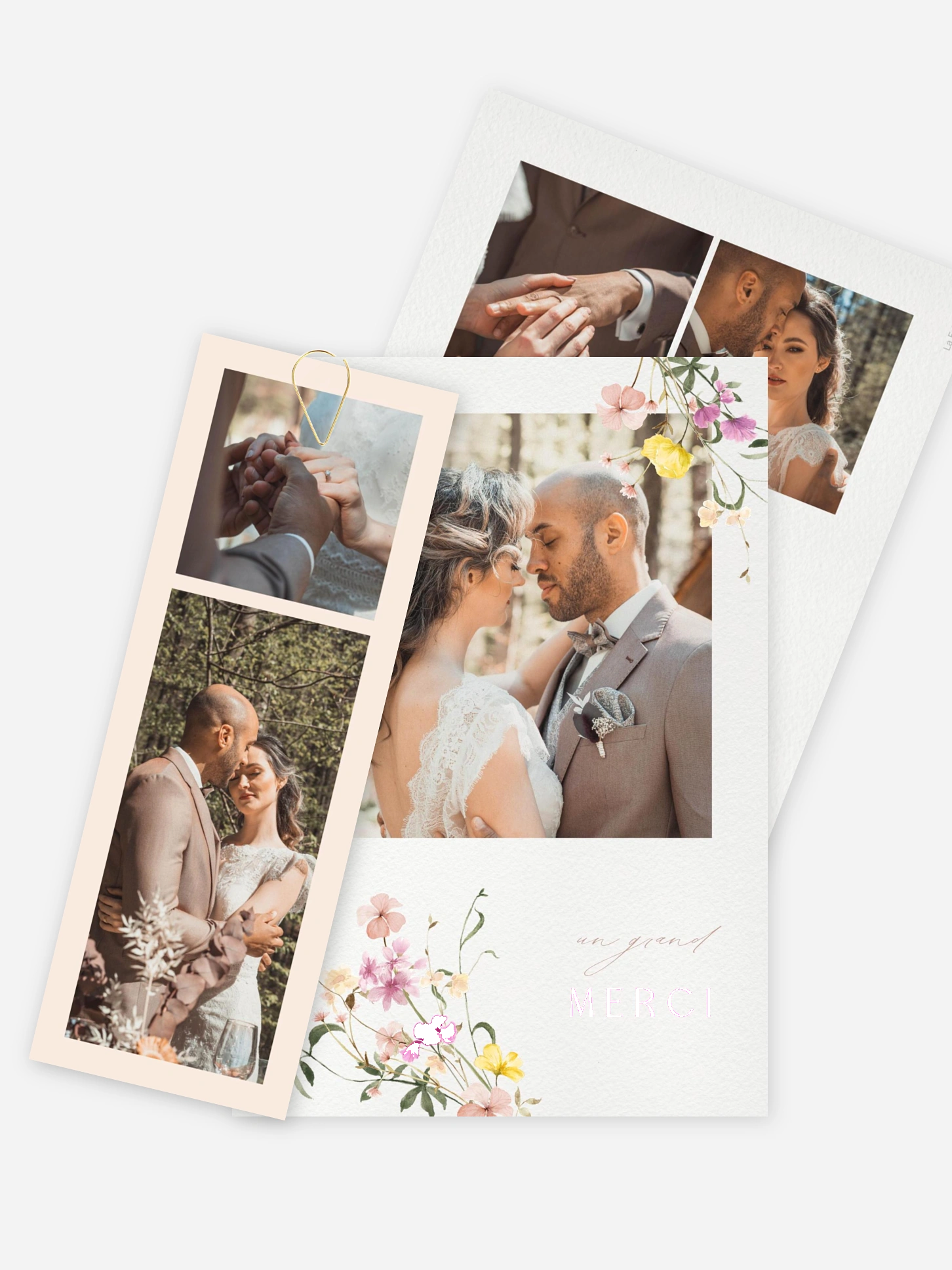 Carte de remerciements Jardin d'amour