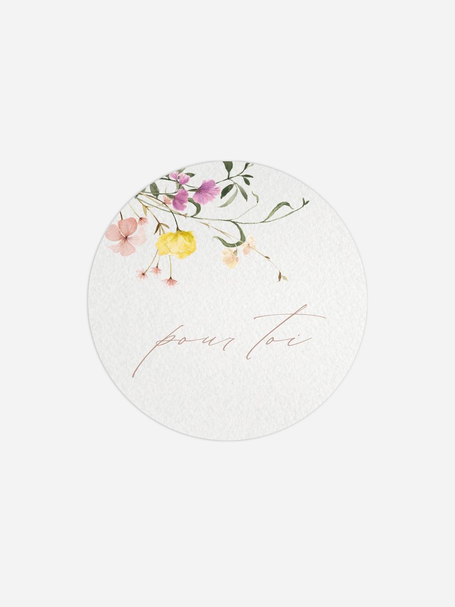 Étiquette cadeau mariage Jardin d'amour