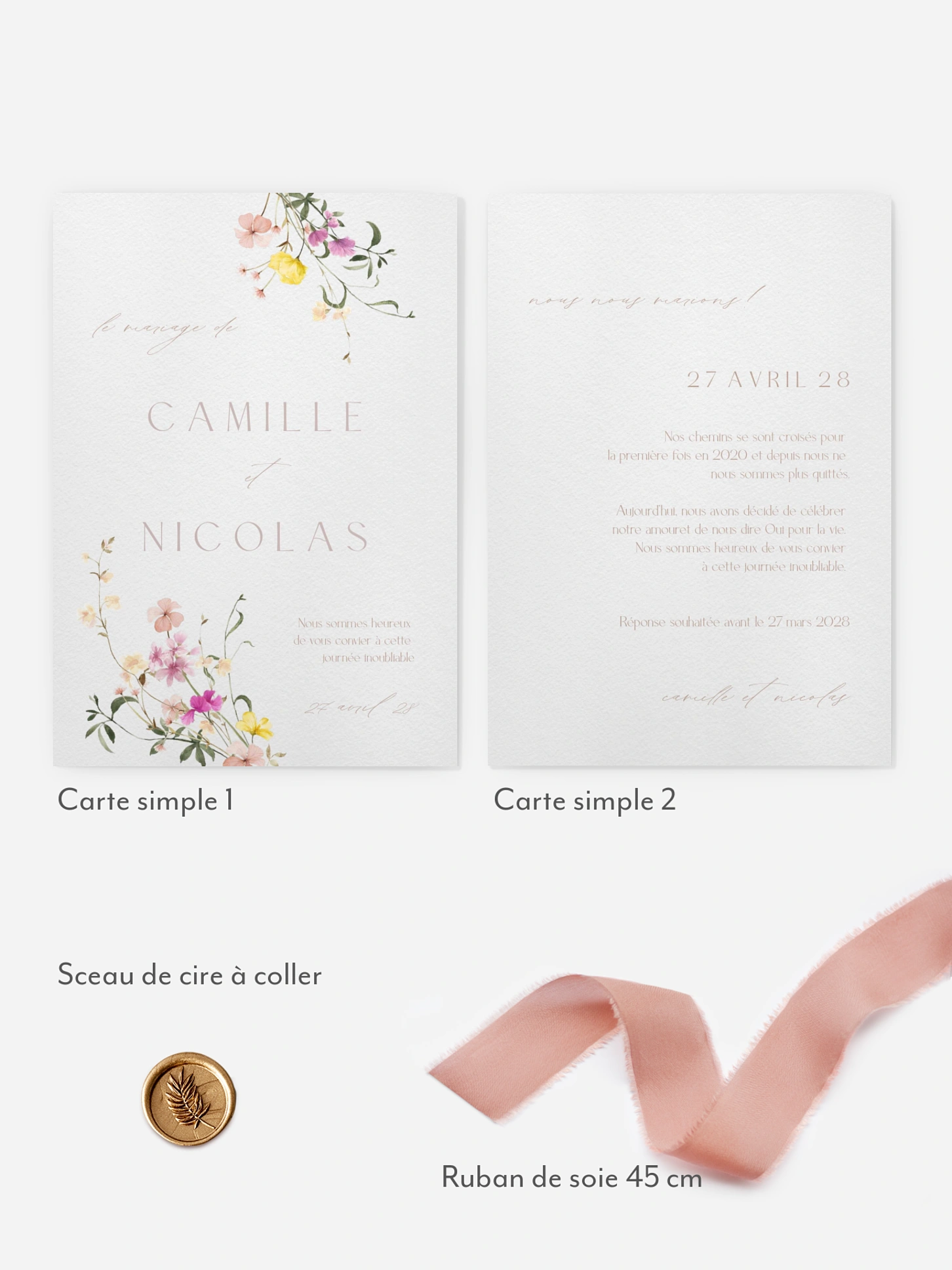 Faire-part de mariage Jardin d'amour