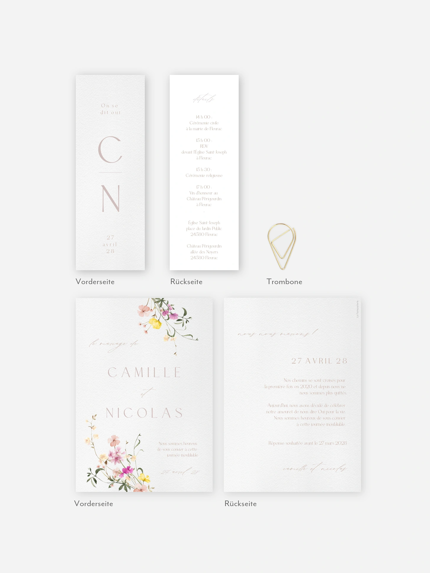 Faire-part de mariage Jardin d'amour