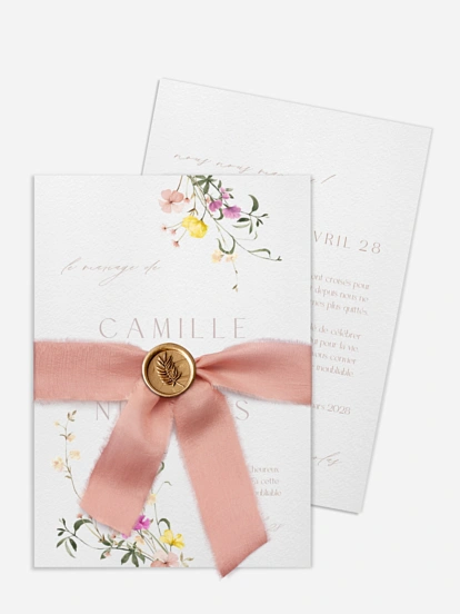 Faire-part de mariage Jardin d'amour