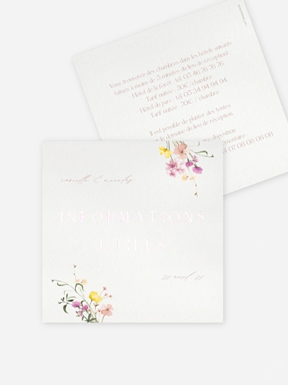 Carton information hébergement Jardin d'amour