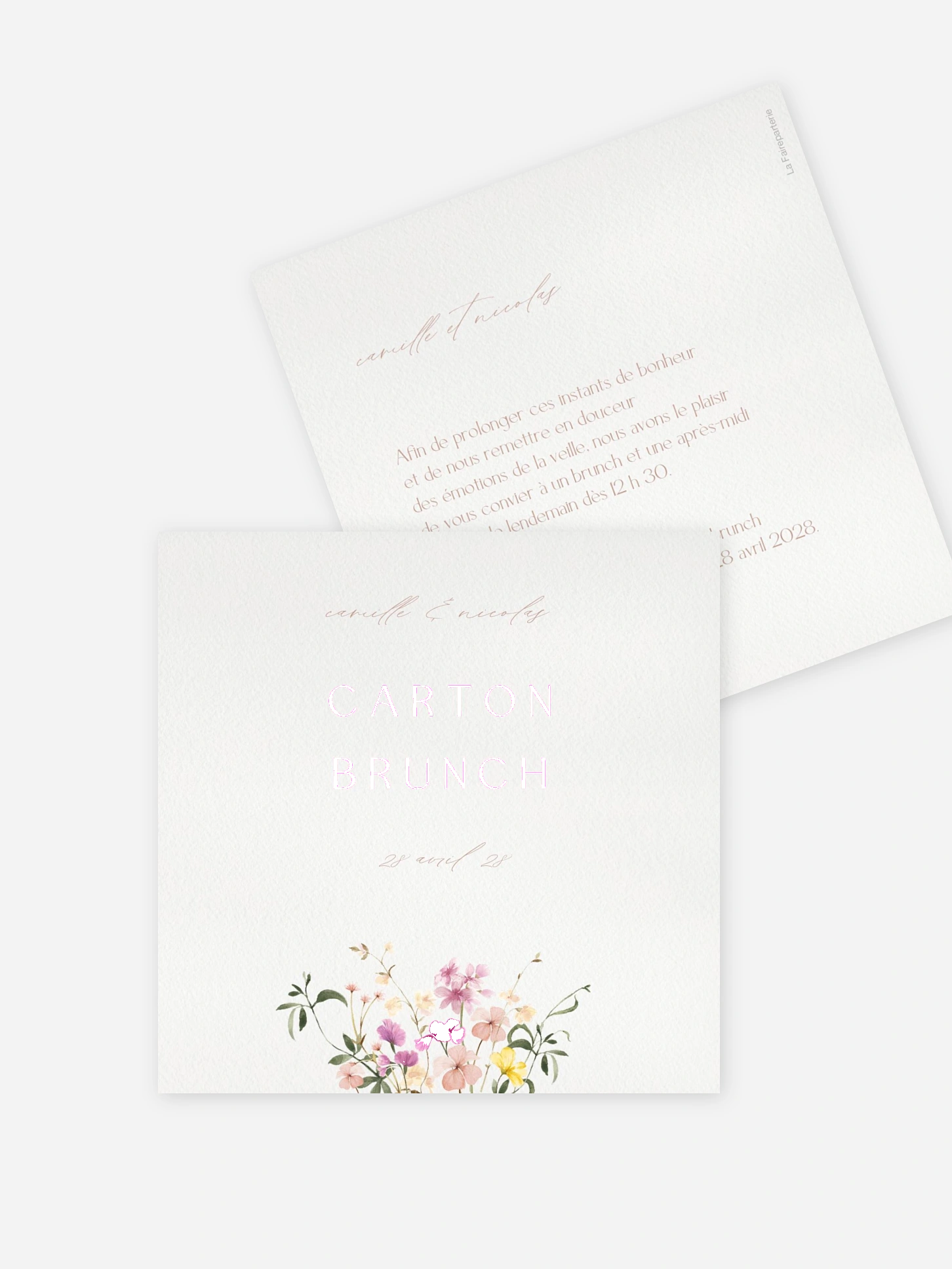 Carte brunch Jardin d'amour