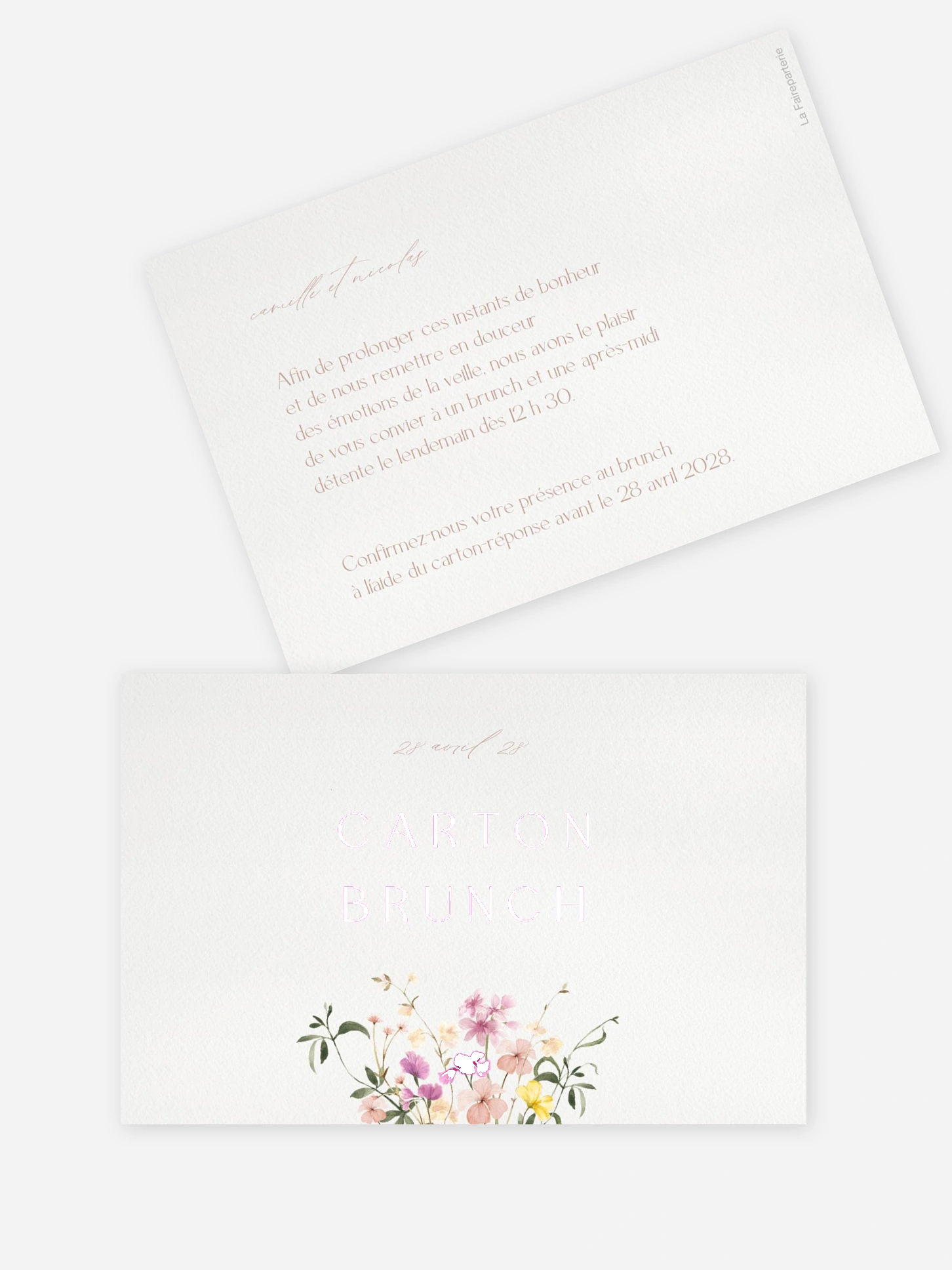 Carte brunch Jardin d'amour
