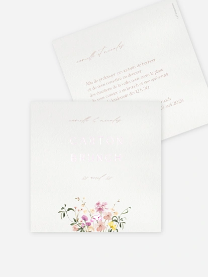 Carte brunch Jardin d'amour