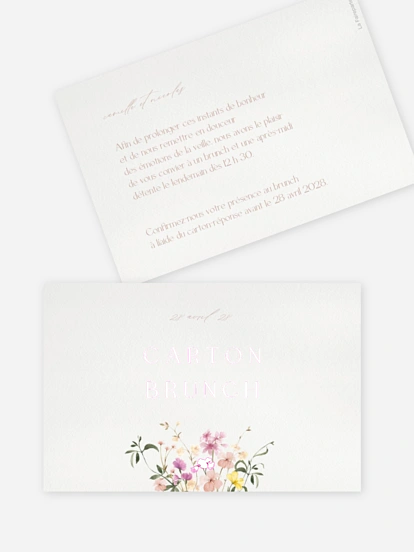 Carte brunch Jardin d'amour